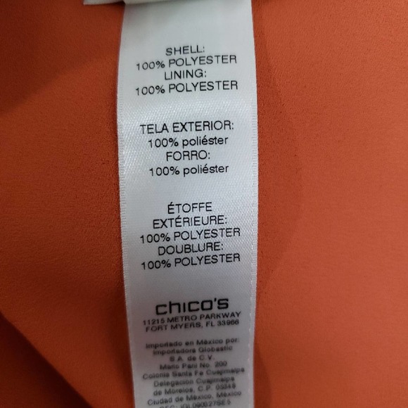 Chico's Wear 2 Ways Orange and Red Tank Sz 0 - Picture 5 of 6